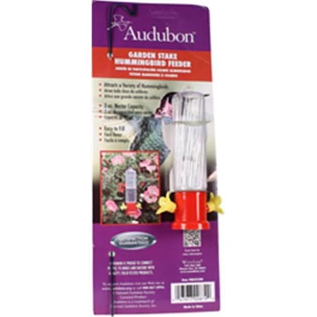 Petpalace Audubon-woodlink  Garden Stake Hummingbird Feeder 3 Oz.; Red PE620657